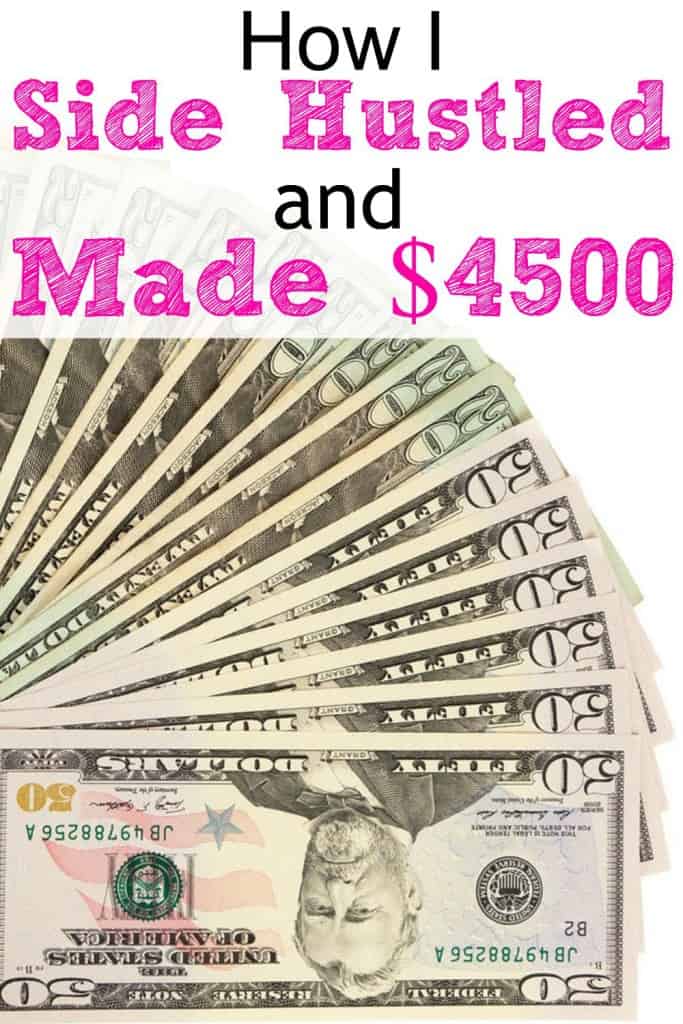 Check out this list of side hustles. I made over $4,500 in side hustles in my spare time. Here's my list of side hustles that you can do too - they were all FREE to do!