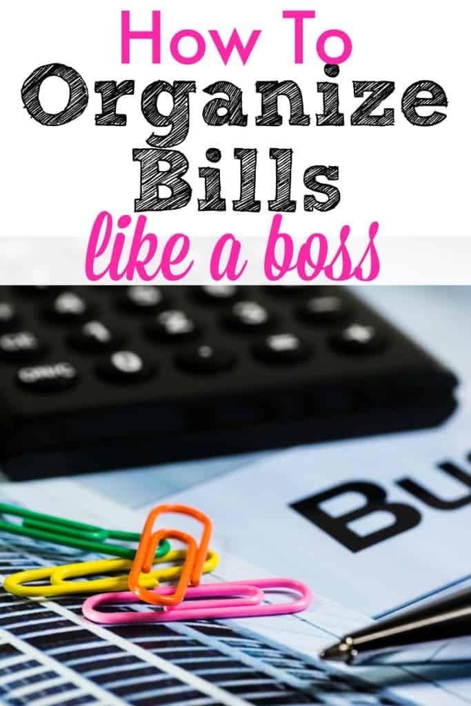 How to organize bills to get organized!