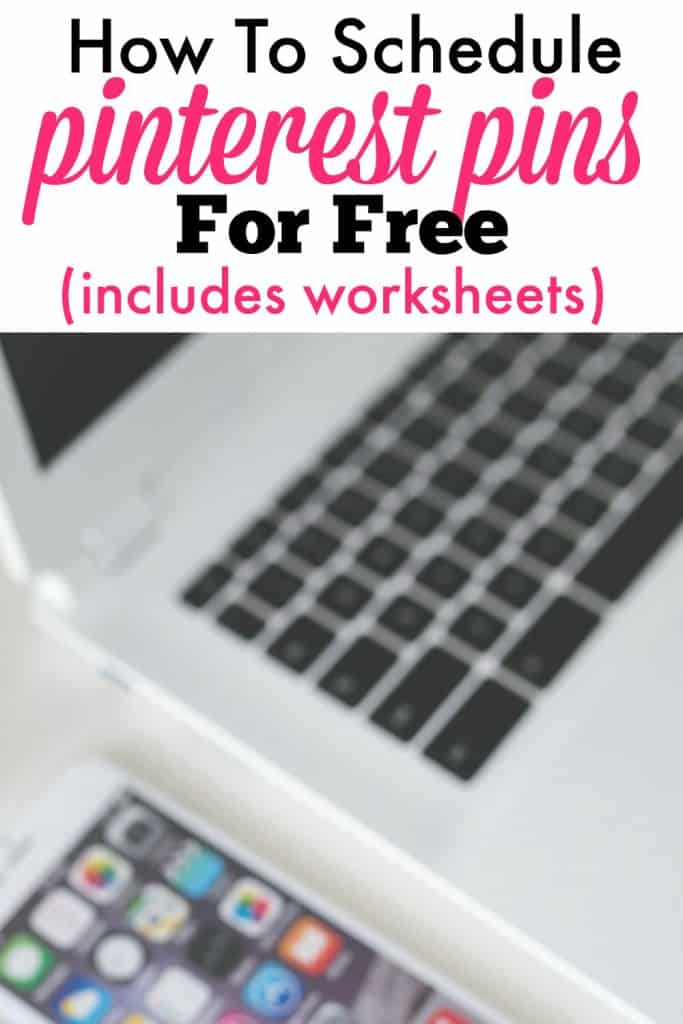 Learn how to schedule pins on Pinterest for free! These worksheets will help you plan and schedule your blog posts with Pinterest.