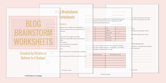 Blog Worksheets Signup