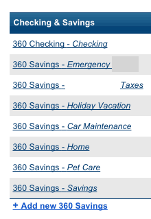 Checking and savings