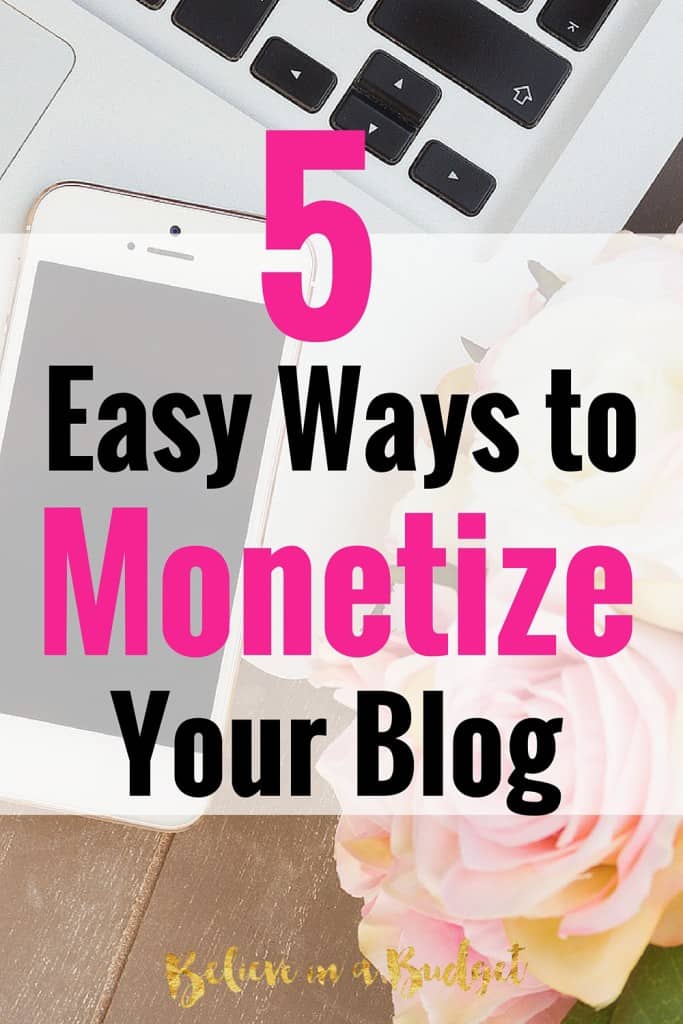 Many bloggers start a blog to make money. While it can take time to build an audience and start earning money, here are 5 easy to make money from your blog. I wish I had done these when I first started blogging!