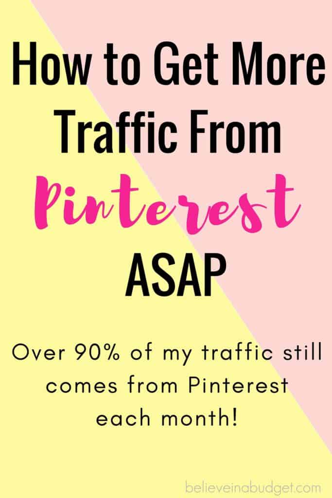Pinterest is a great way to drive traffic to your blog. If you are worried about not having enough pageviews, learn how to get more blog traffic.