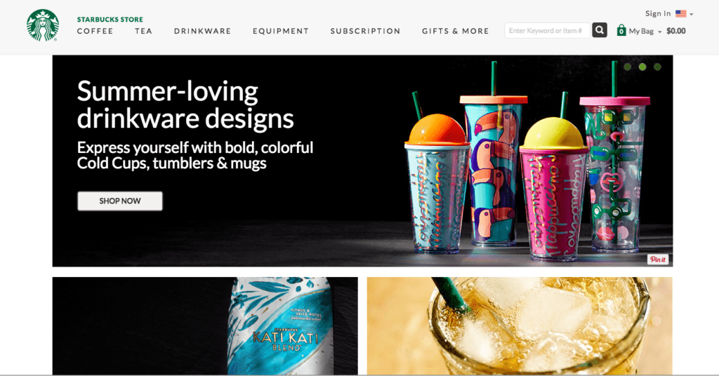 Starbux homepage