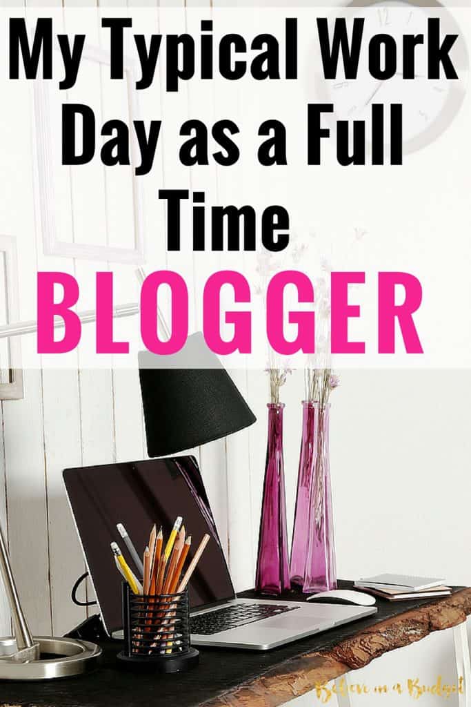 I blog full time for a living. I'm sharing what it's like to blog every day and what a typical blogging schedule looks like! 