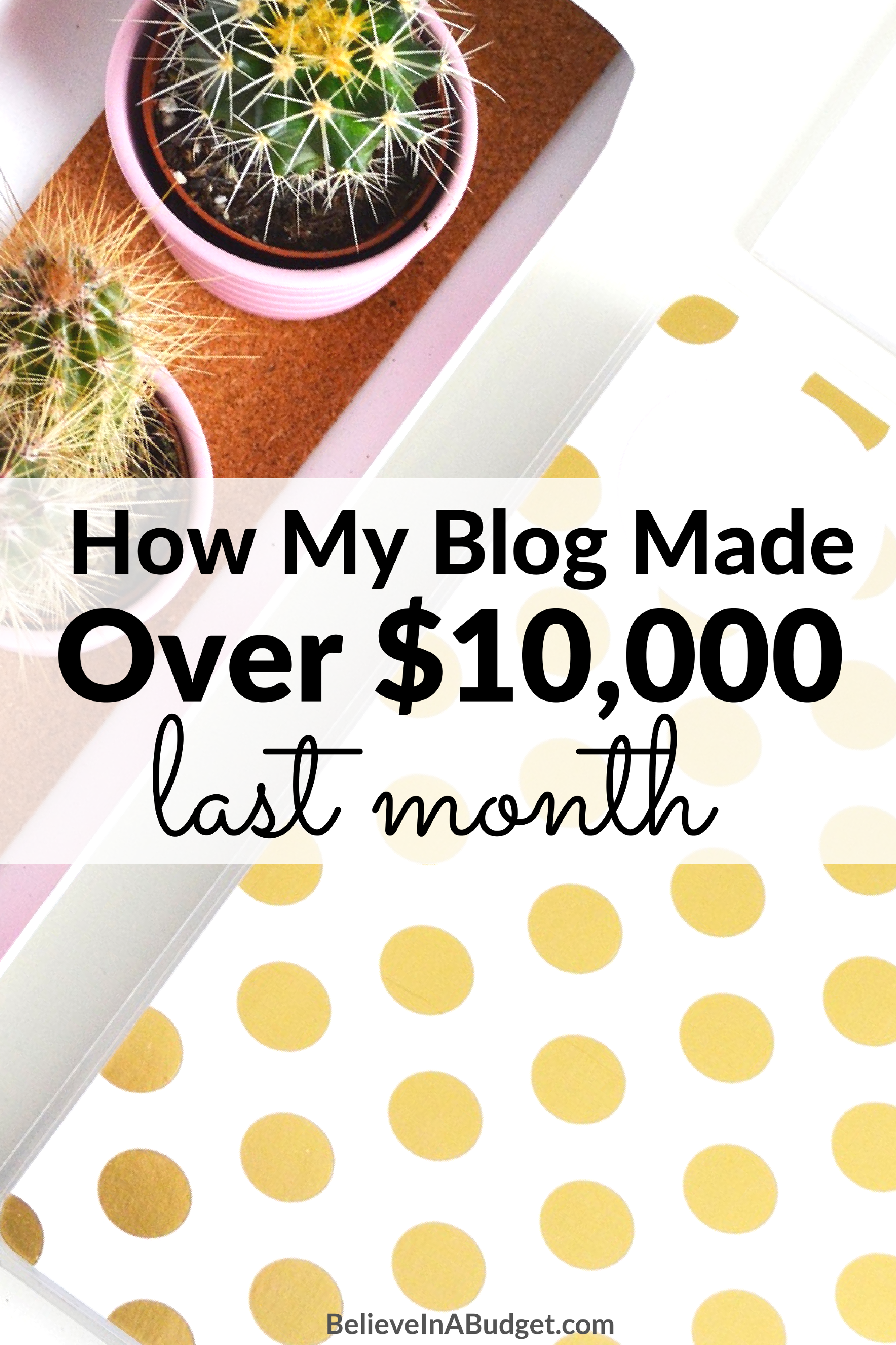 I've been a full time blogger for 13 months. I finally made over $10,000 from my blog while working from home. Here's how I make a full time living working from home and having a blog!