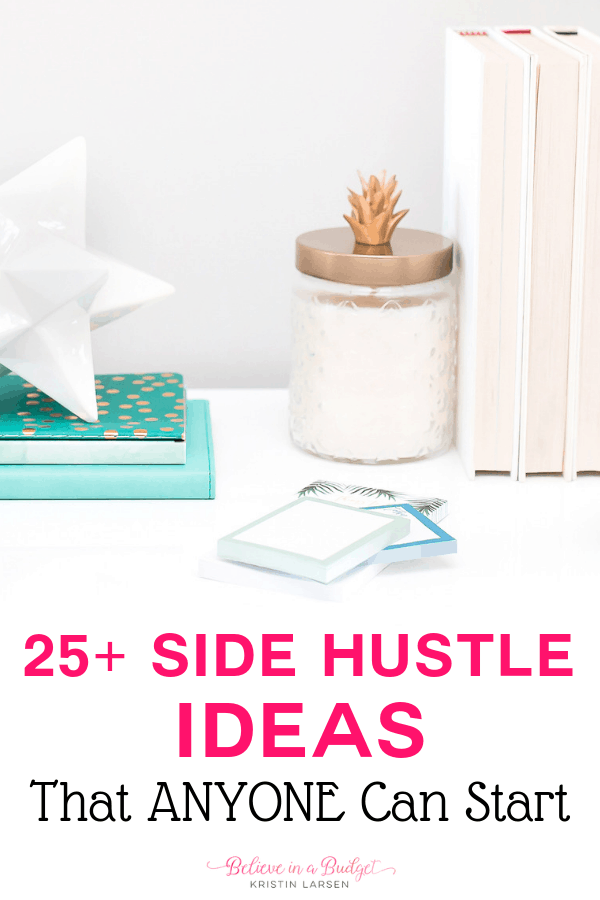 Here is a list of over 25 side hustle ideas you can start today to help you make extra money and get out of debt.