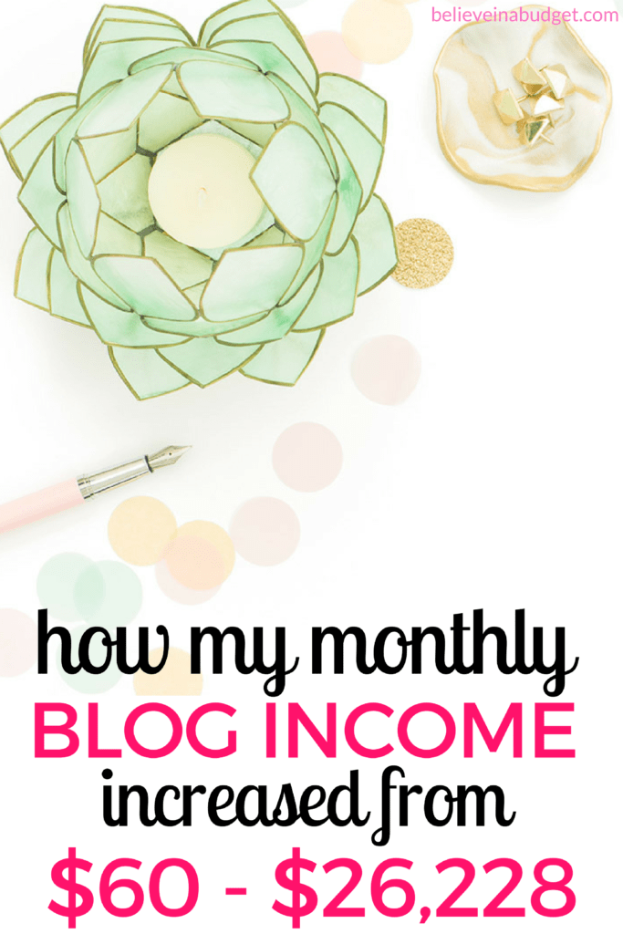 Blogging started as a side hustle. I have turned this side hustle into a full time job! Learn how I increased my income and make money blogging each month!