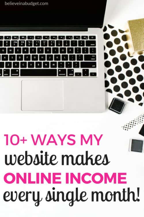 Learn how to make money online with blogging! I'm sharing my monthly online income report and all the different ways to make online income. Blogging can be a great side hustle! If you want to learn more, read all these free and helpful tips on how to make money online! 