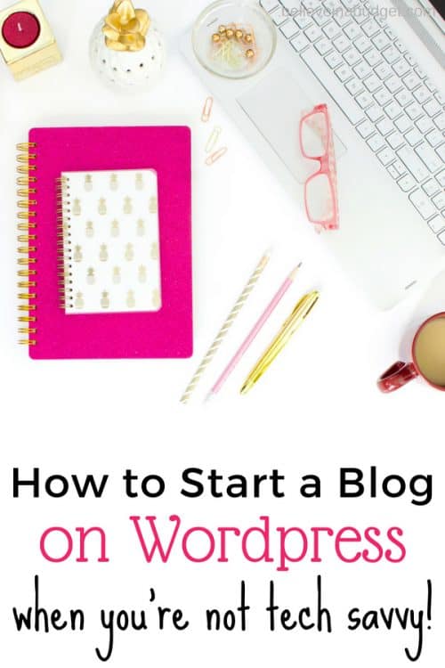 How to start a blog today on WordPress when you're not tech savvy. Don't worry - if I can set up and start a blog in 15 minutes, you can also follow this helpful tutorial about blogging!