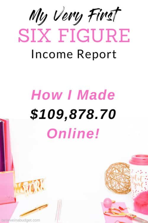 This is my April online income report. I'm sharing how I had a six figure month with my blog and online business. I love being able to work from home and make money online!