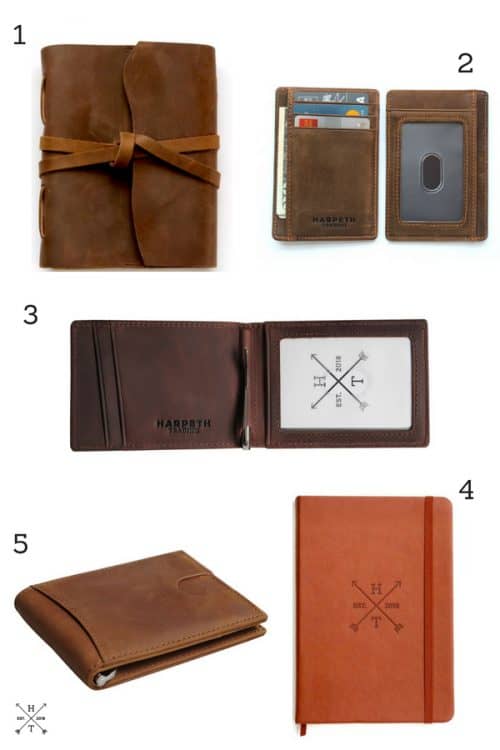 Gift Guide for Leather Wallets, Sketchbooks and Notebooks. Handmade, vintage vibe and perfect for gift giving or yourself! 