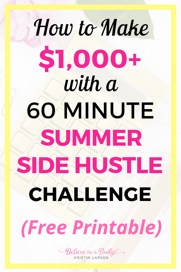 Learn how to make $1,000 or more with a summer side hustle that will only take you one hour per week. 