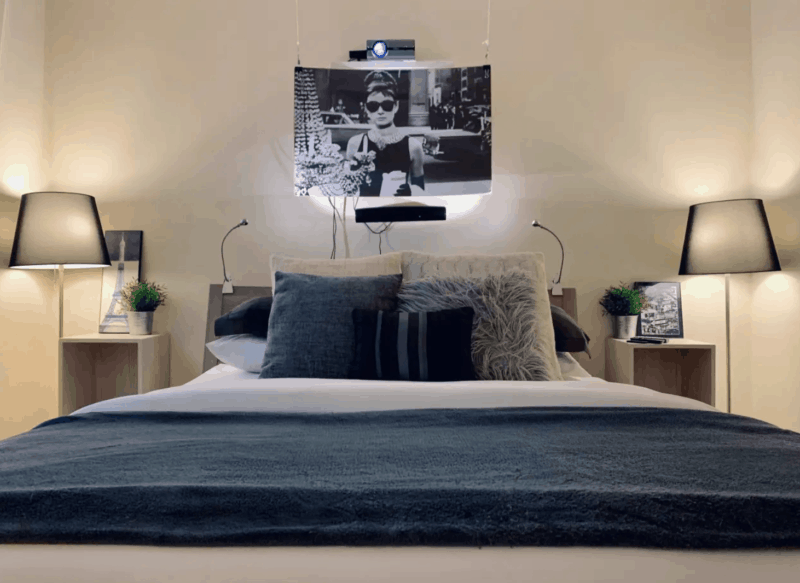 This bedroom is an example of a home when having a side hustle as an AirBnB host.